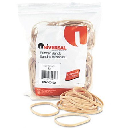 UNIVERSAL Universal 00432 Rubber Bands- Size 32- 3 x 1/8- 185 Bands/1/4lb Pack 432